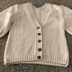 Ba&sh sweater new with tags crystal buttons